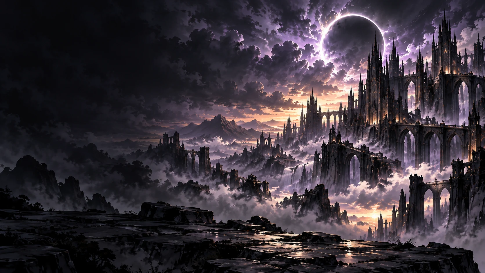 Architetture fantasy sotto un’eclissi